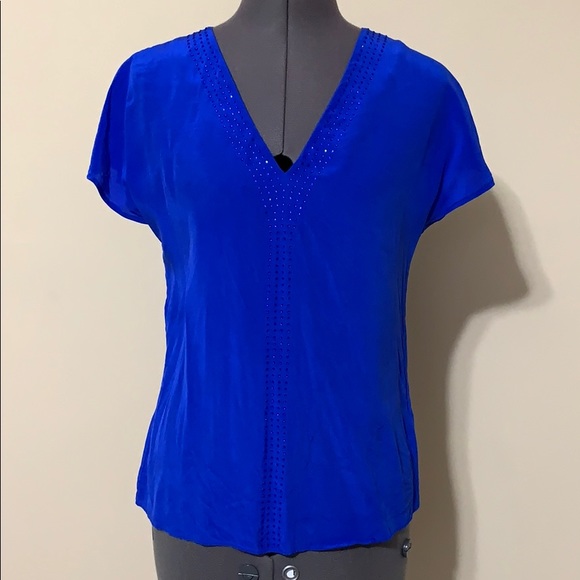Ted Baker London Tops - Ted Baker Royal Blue Silk Blouse